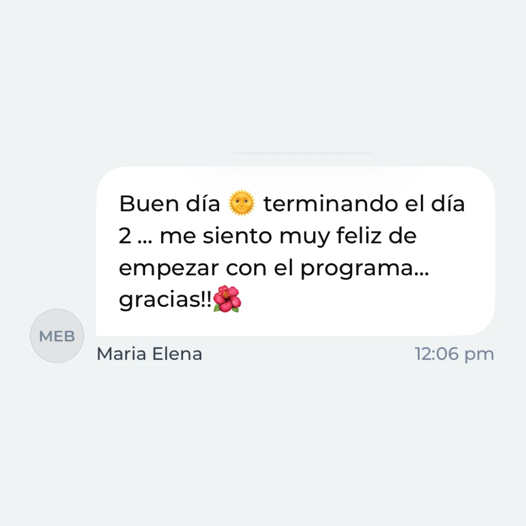 Mensaje de la Comunidad Activa de Adulto Fit 1