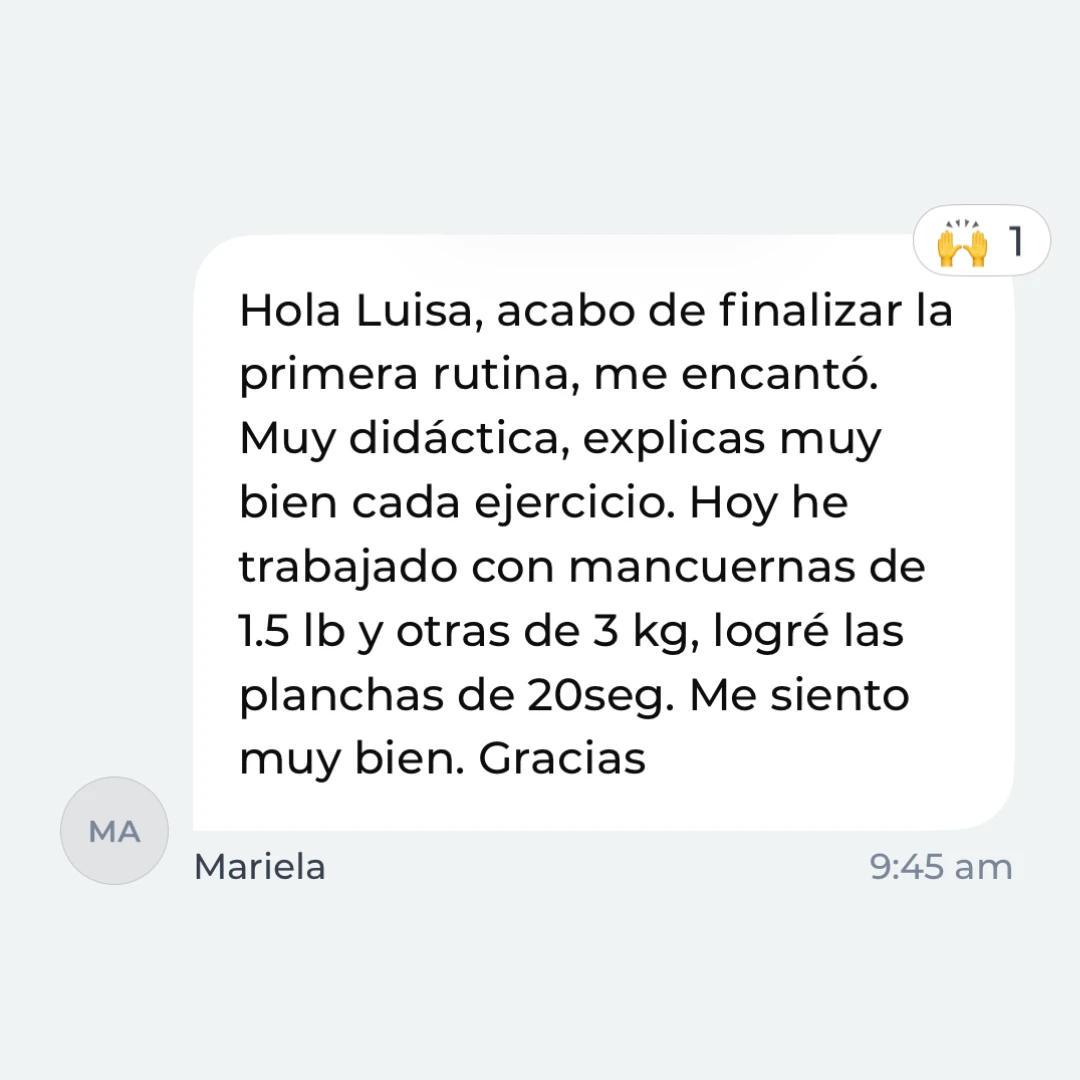 Mensaje de la Comunidad Activa de Adulto Fit 4