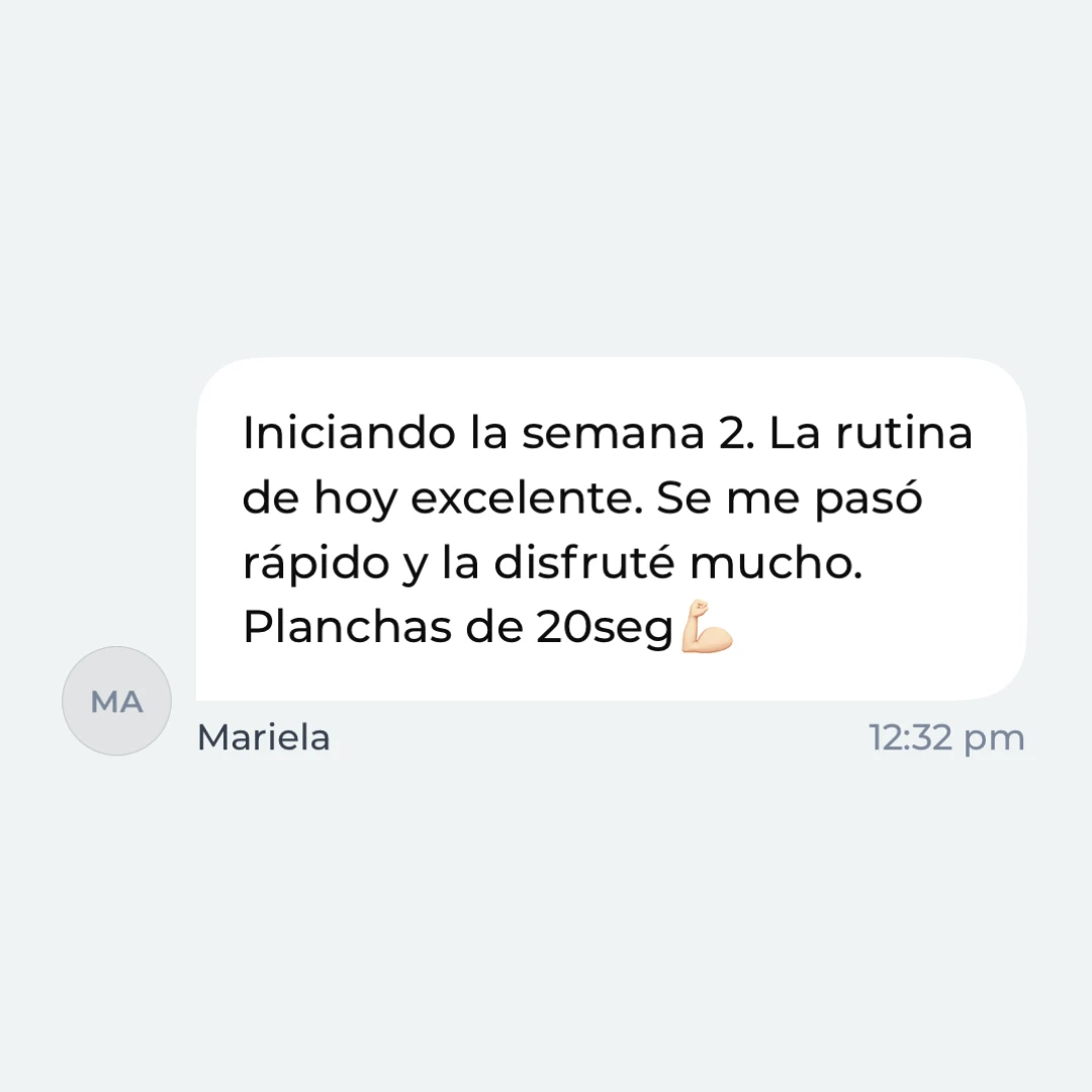 Mensaje de la Comunidad Activa de Adulto Fit 5
